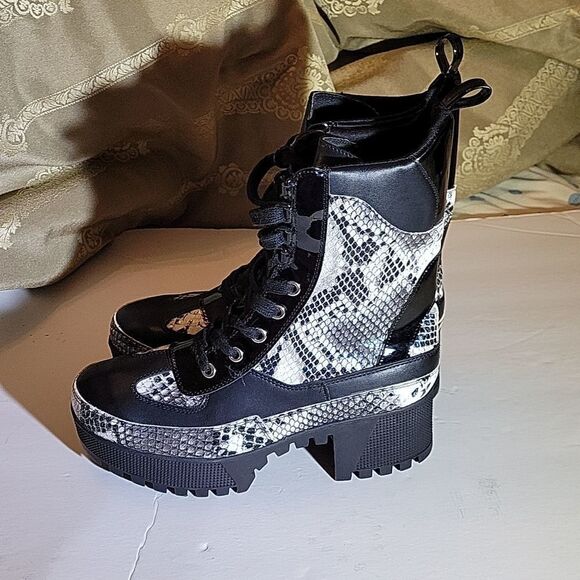 LADIES FASHIONOVA SNAKESKIN LOOK BOOT - Picture 5 of 15